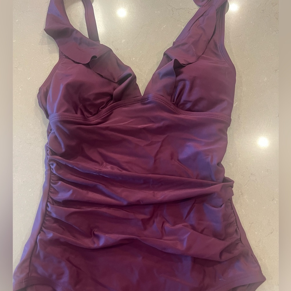 Plum One-Piece Swimsuit